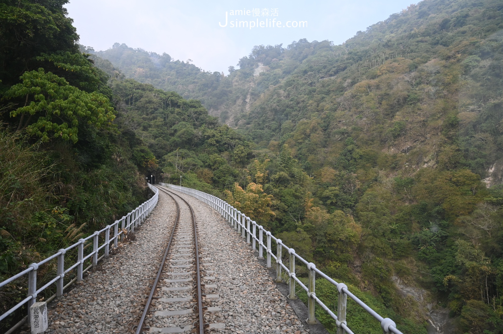 阿里山小火車離開獨立山