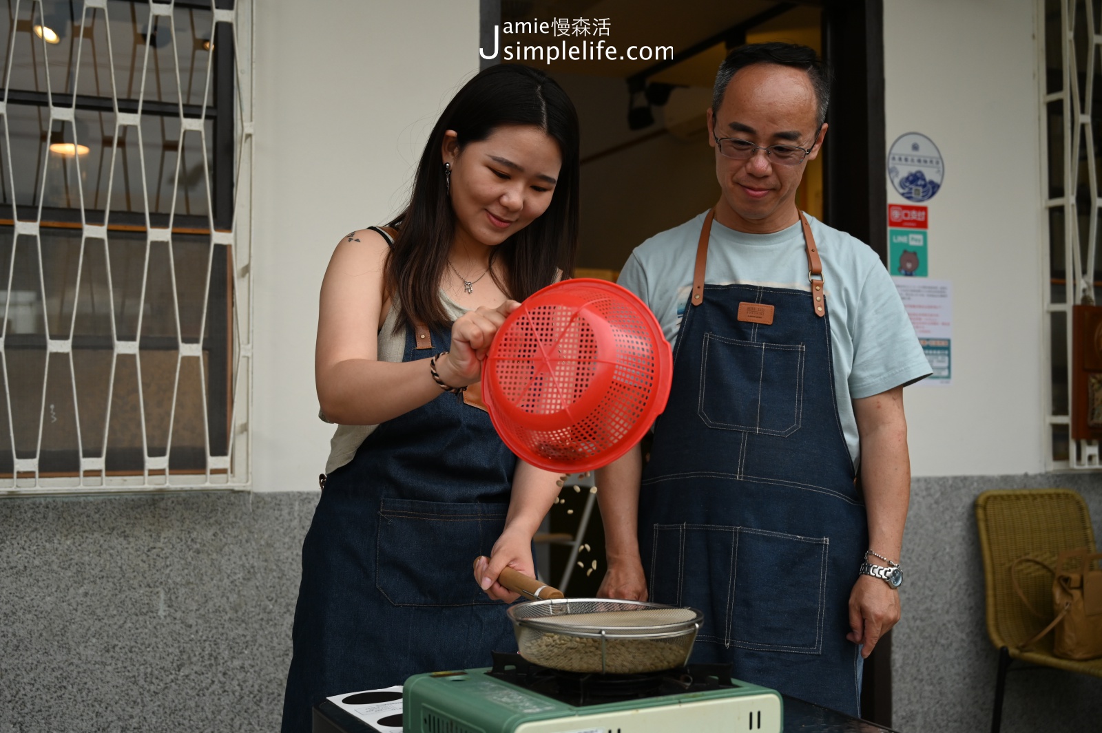 苗栗南庄花園喝咖啡也體驗手作 老屋六號咖啡 烘豆體驗