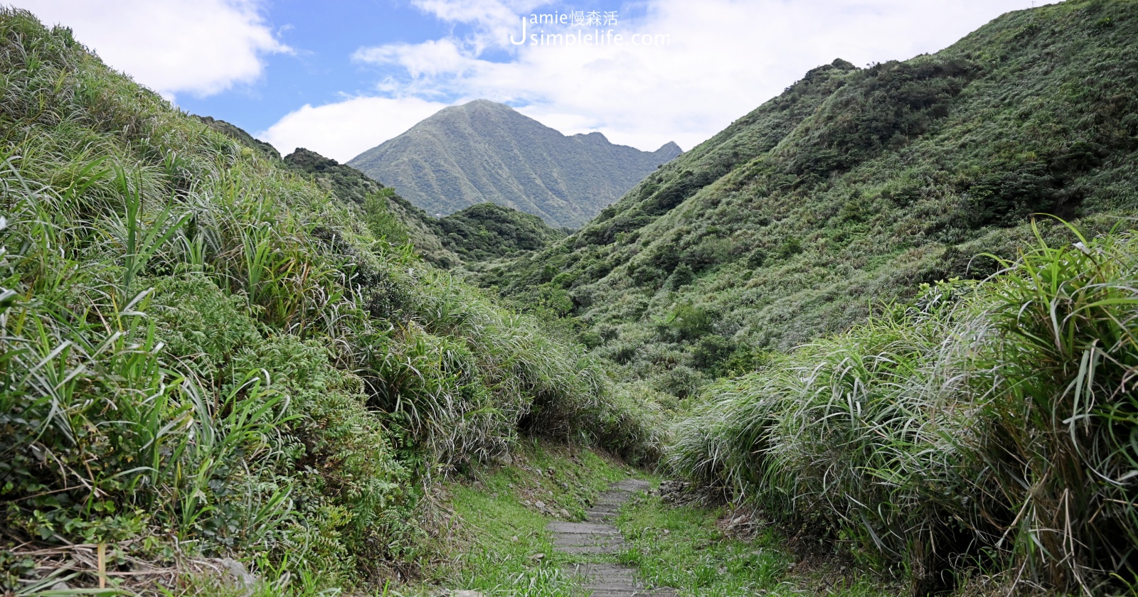 新北瑞芳燦光寮古道的山形輪廓