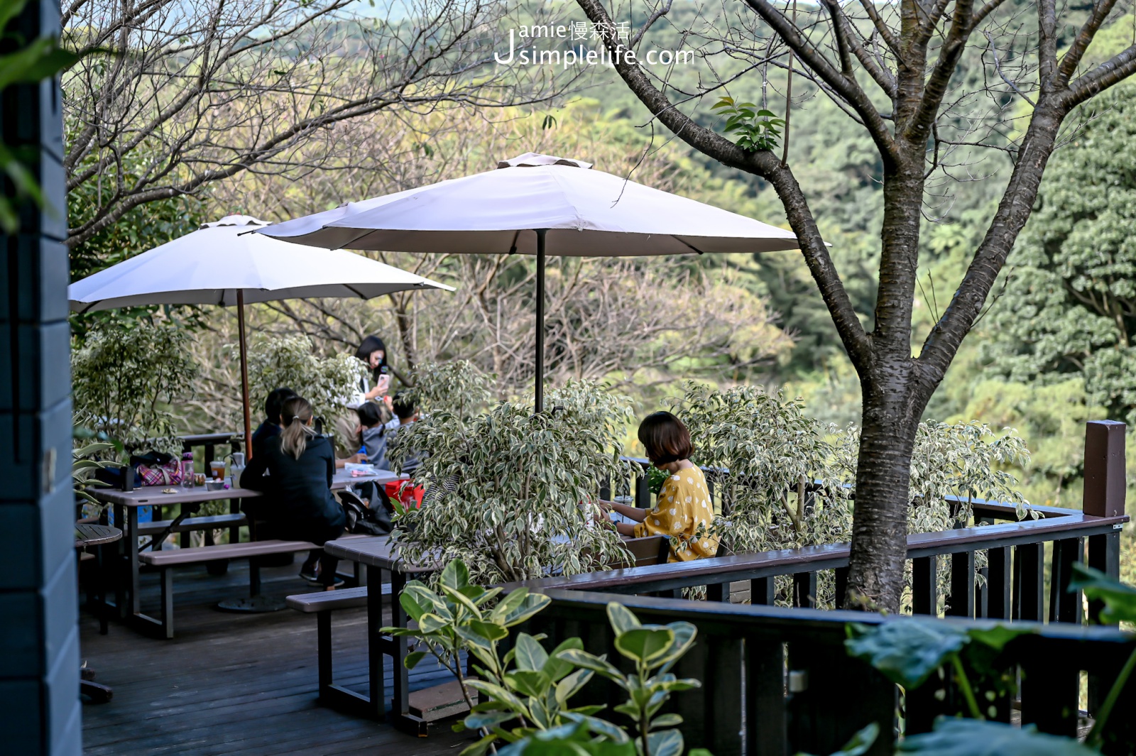 台北陽明山野人花園咖啡 戶外用餐區