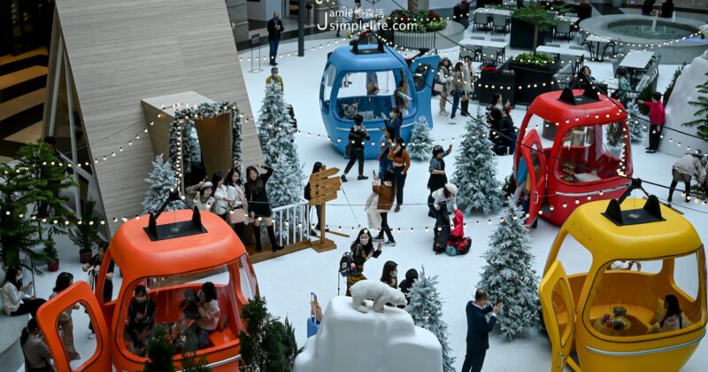 冬日渡假村在台北！百貨雪景搭配纜車、峽灣木屋免費看