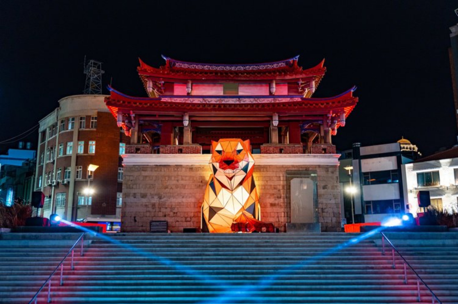 2022新竹過好年「虎嘯生風」 6件藝術作品點亮新竹「東門城」、「護城河」