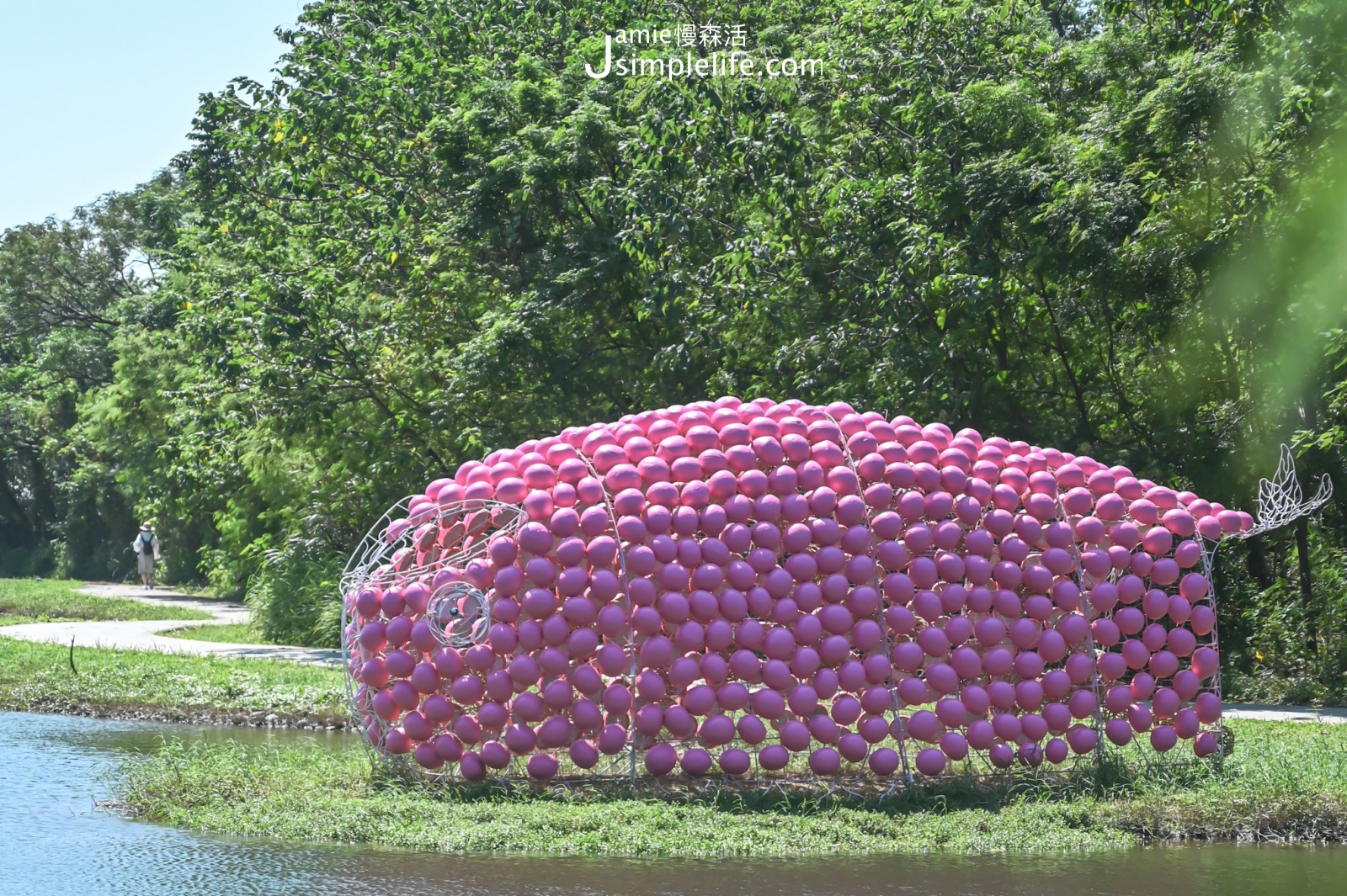 2022桃園地景藝術節「川行脈動」 作品：粉紅泡泡