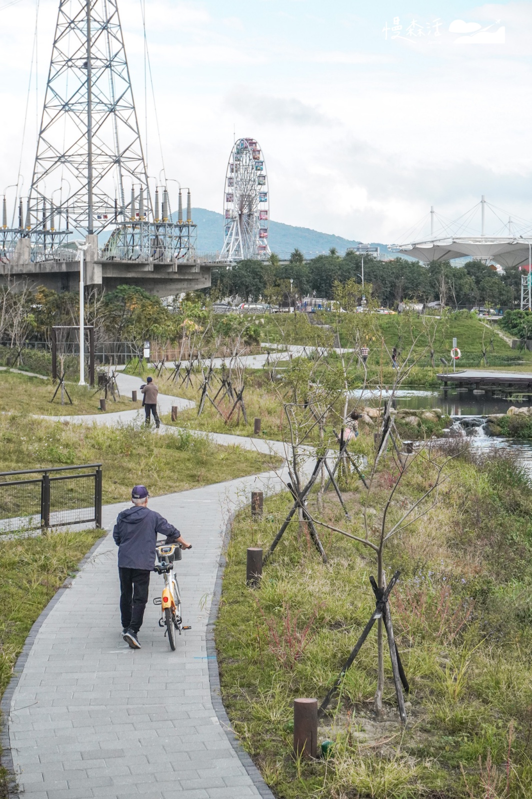 台北新景點 士林「雙溪濕地公園」園區適合長輩散步騎腳踏車