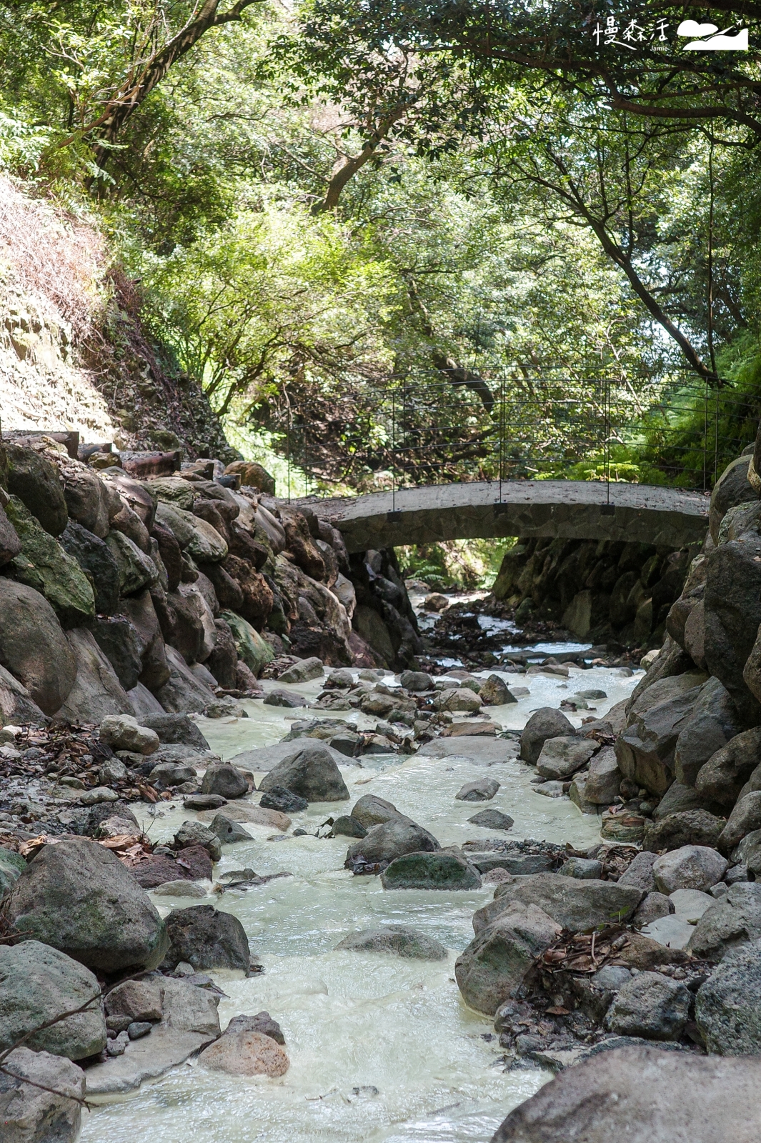 台北市北投區 陽明山紫明溪步道 野溪泡腳溫泉