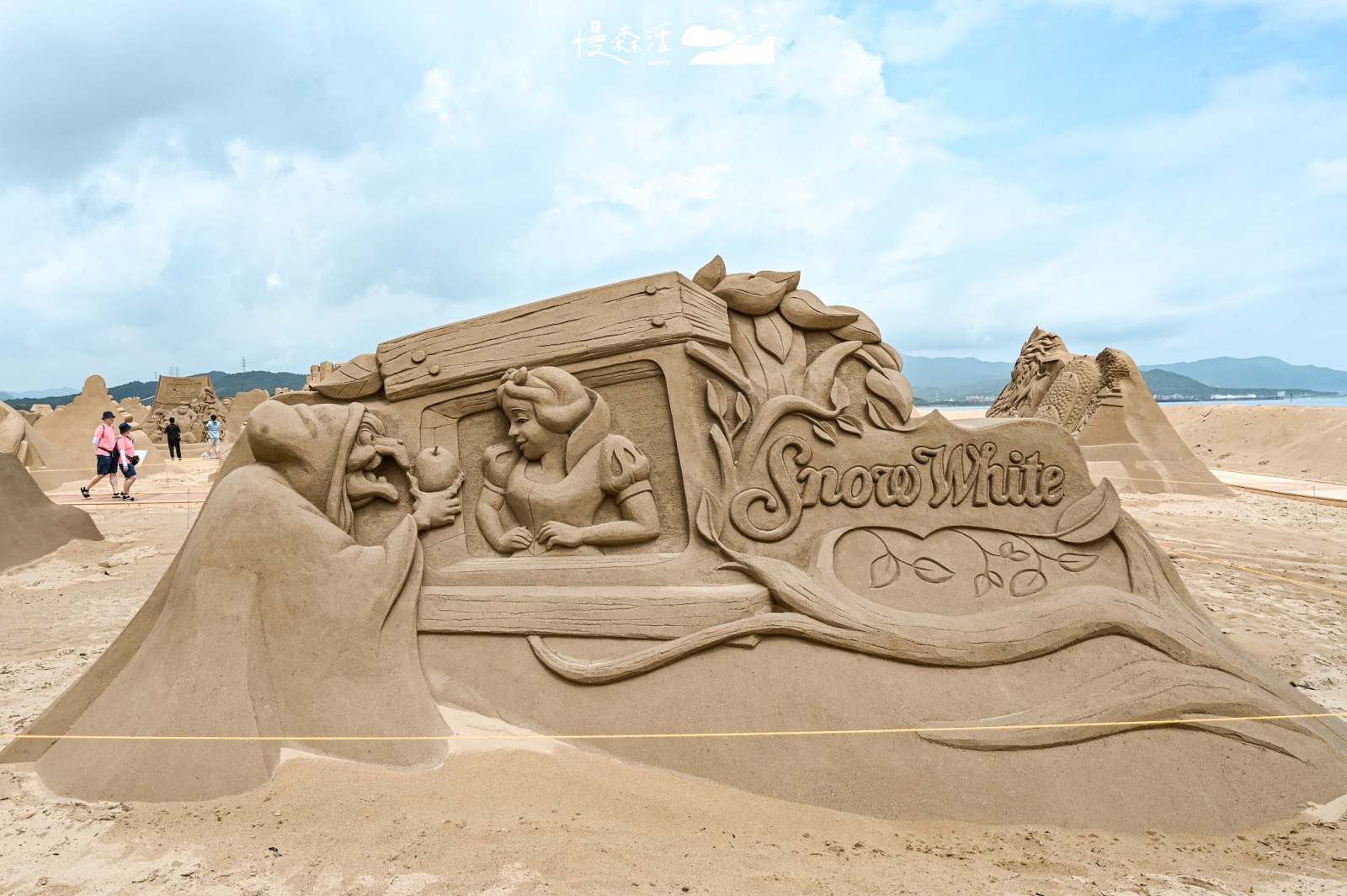 新北市福隆沙灘 2023福隆國際沙雕藝術季 迪士尼「白雪公主與七個小矮人」作品