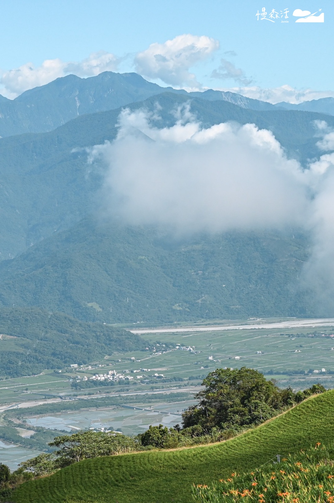 花蓮縣富里鄉 2023六十石山金針花季 美麗山景