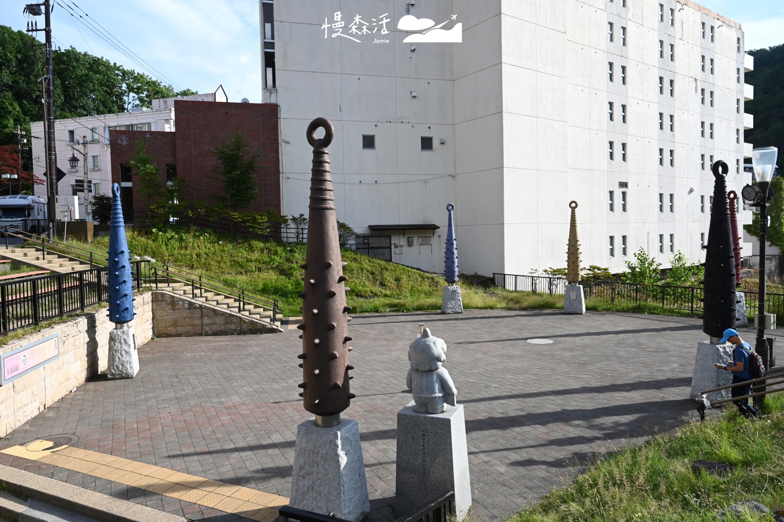 日本北海道登別溫泉街 溫泉公園