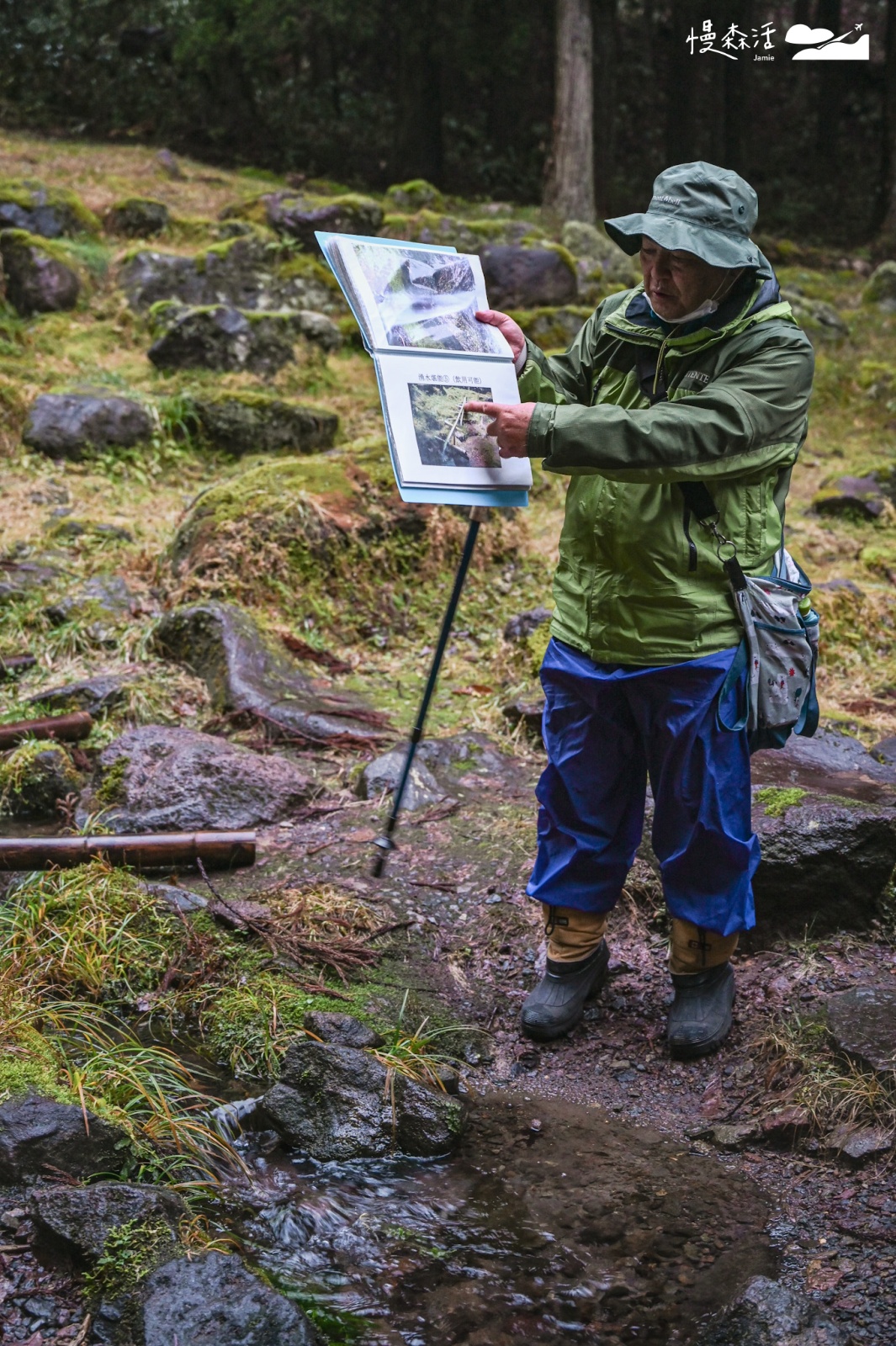 秋田仁賀保市 「元滝伏流水」原始森林步道可飲用的山泉水