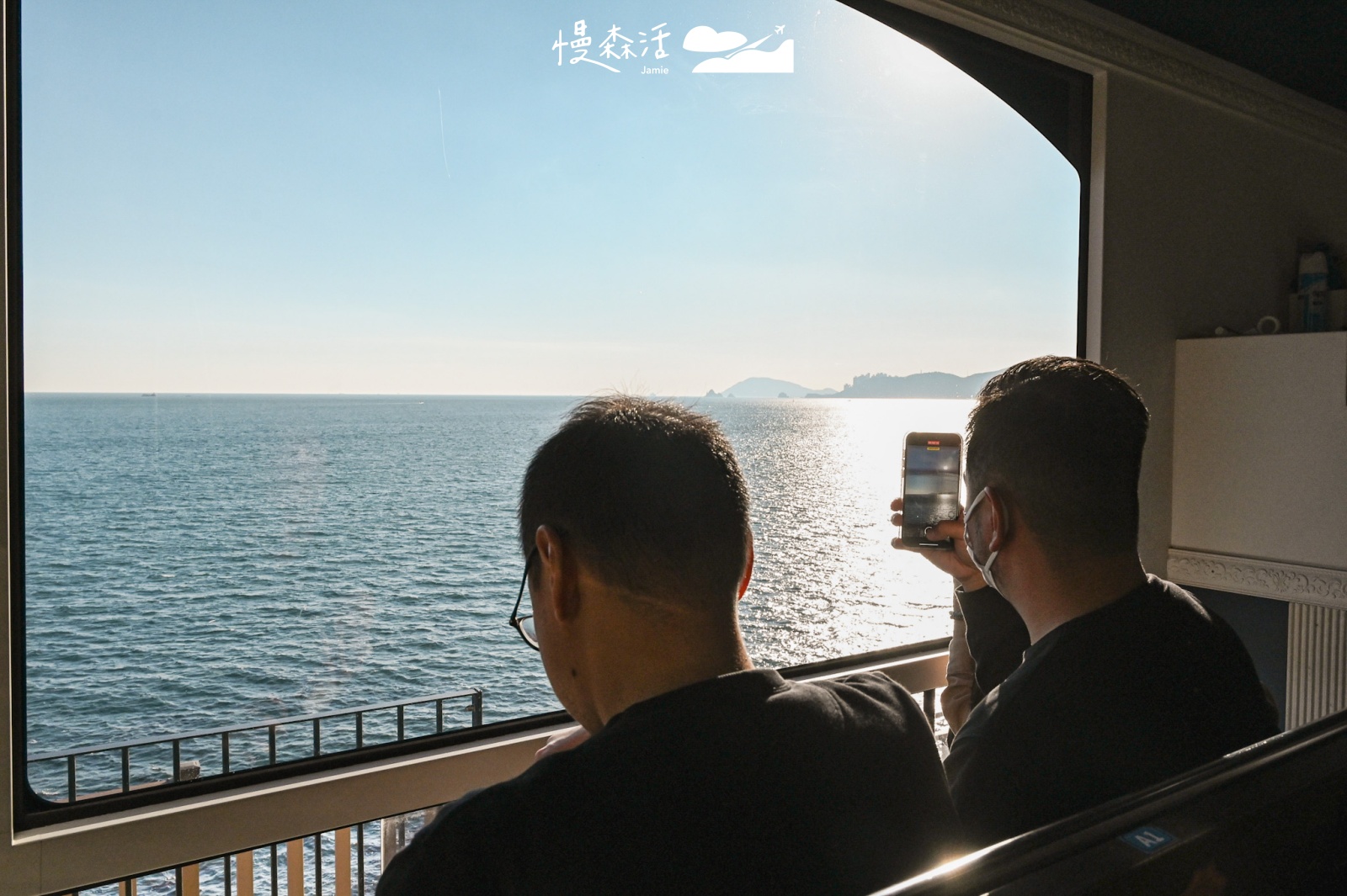 韓國釜山 海雲台藍線公園Blueline Park 濱海列車內部風景