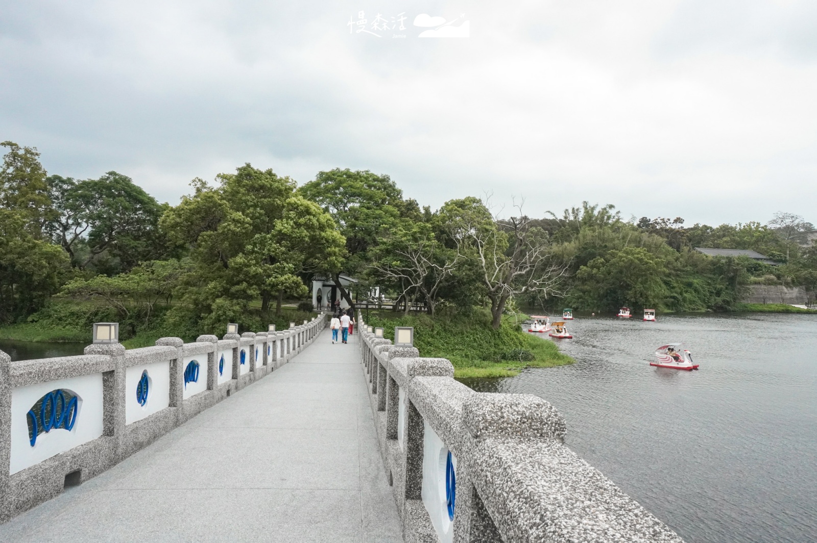 新竹市青草湖 映月橋與天鵝船