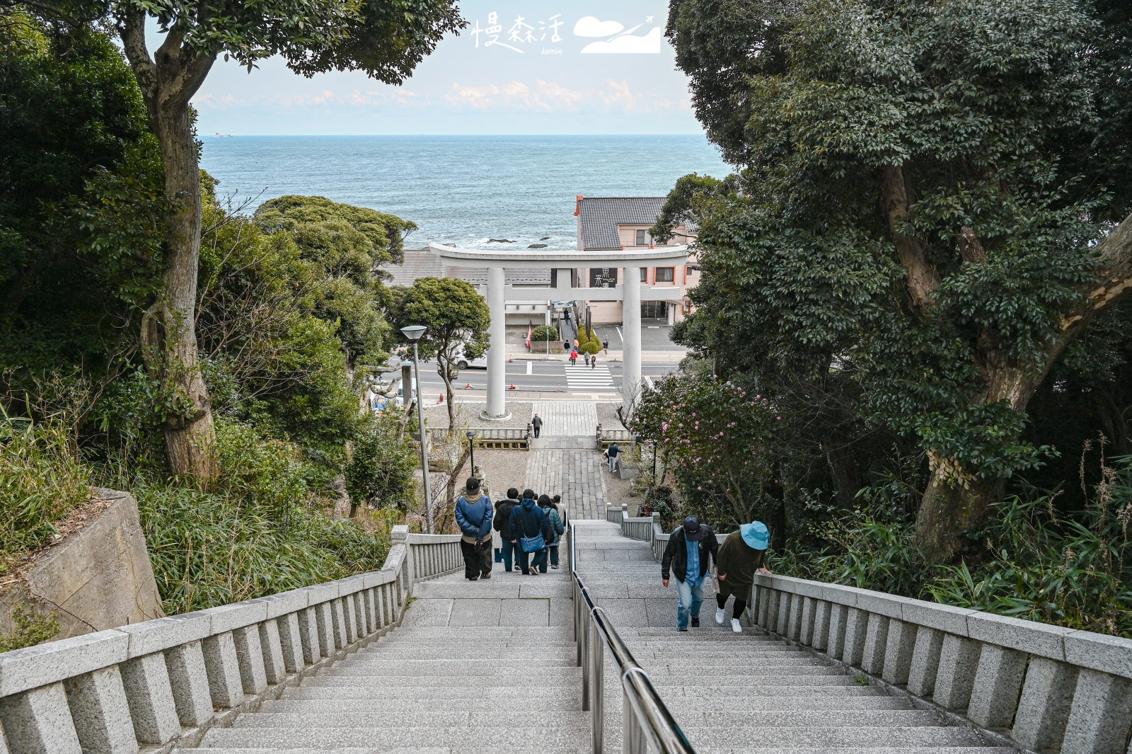 日本茨城縣 大洗磯前神社 巨型石製鳥居