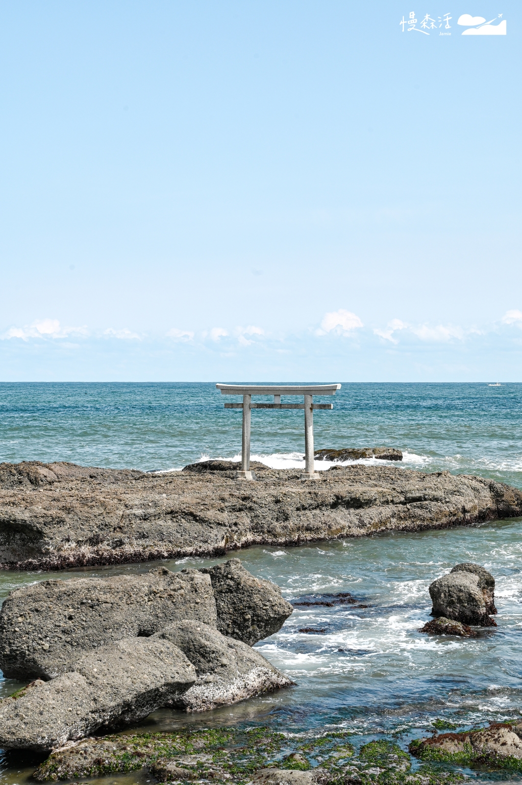 日本茨城縣 大洗磯前神社 海上鳥居神磯鳥居