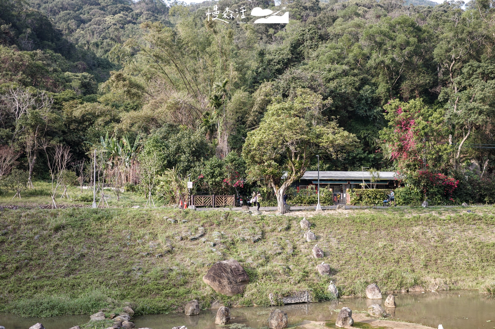 台北市內湖區 金瑞治水園區 青蛙石水尺