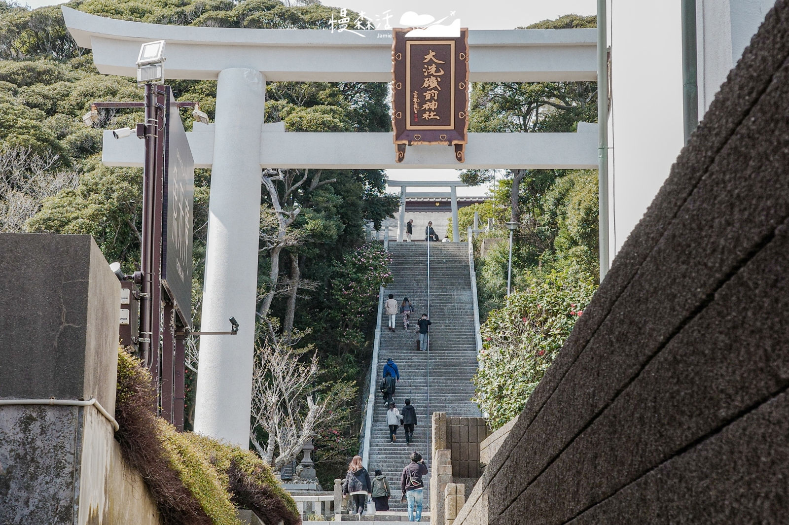 日本茨城縣 大洗磯前神社 巨型石製鳥居