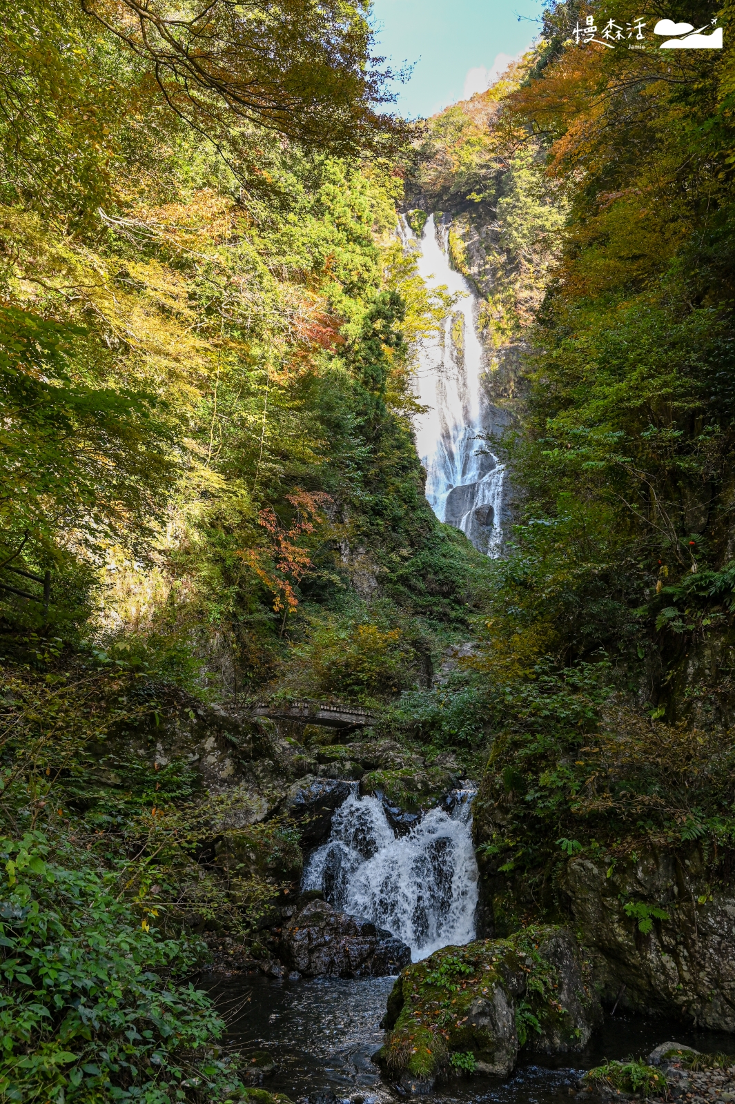 日本岡山縣真庭市 神庭瀑布