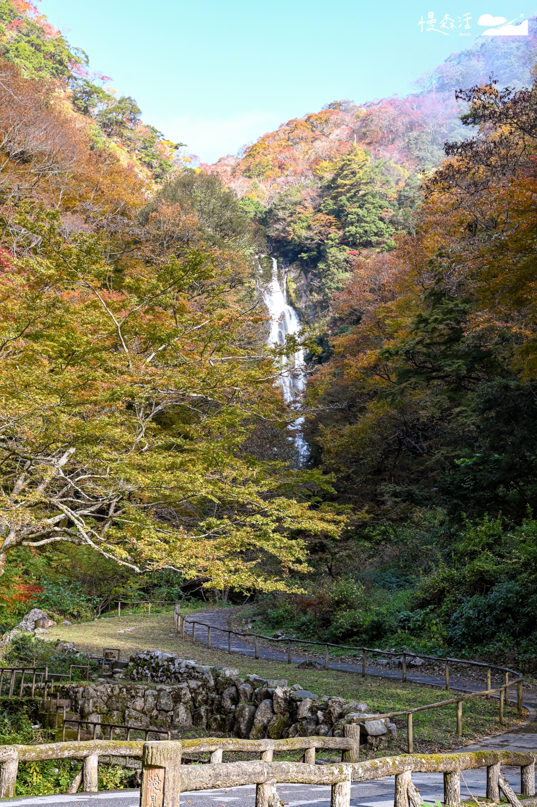 日本岡山縣真庭市 神庭瀑布