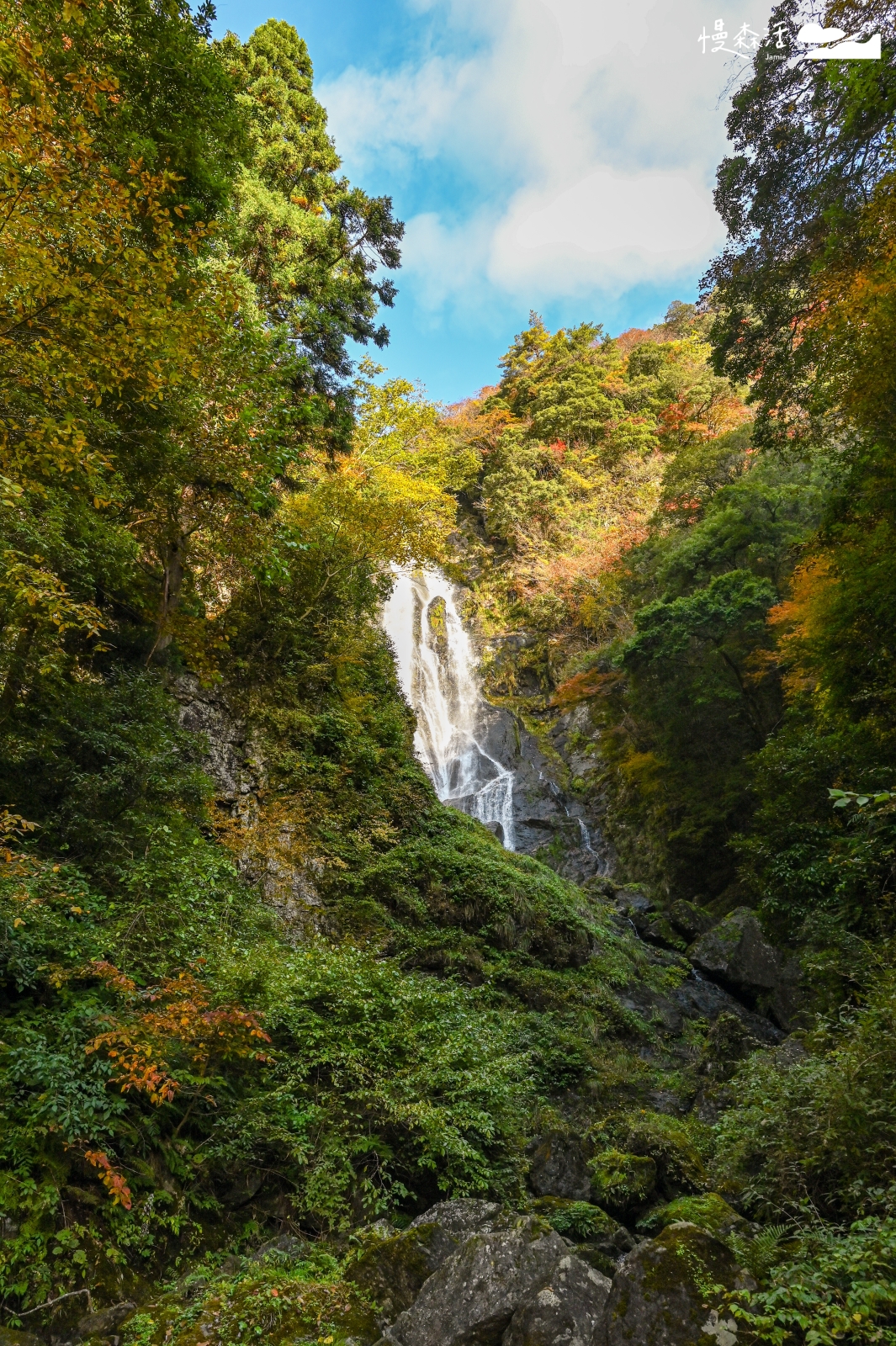 日本岡山縣真庭市 神庭瀑布