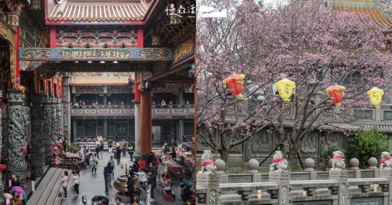 不只櫻花！林口竹林山觀音寺「這角落」建築拍起來更有靈氣