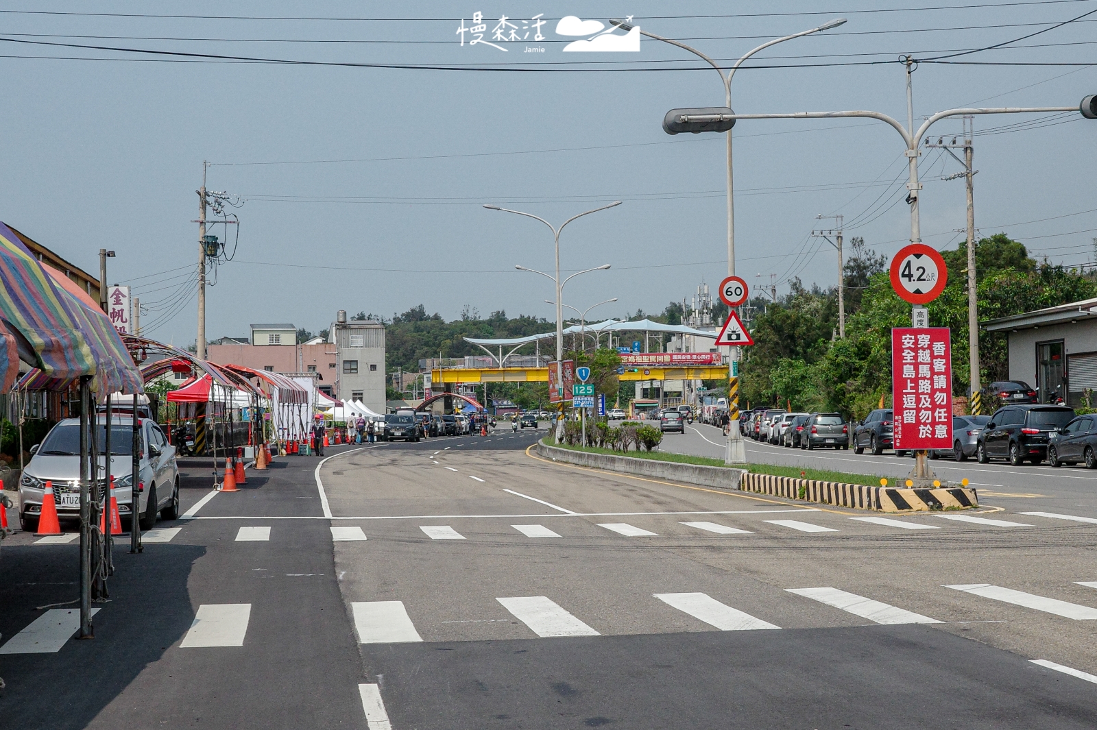 苗栗通霄鎮 白沙屯拱天宮 周邊道路