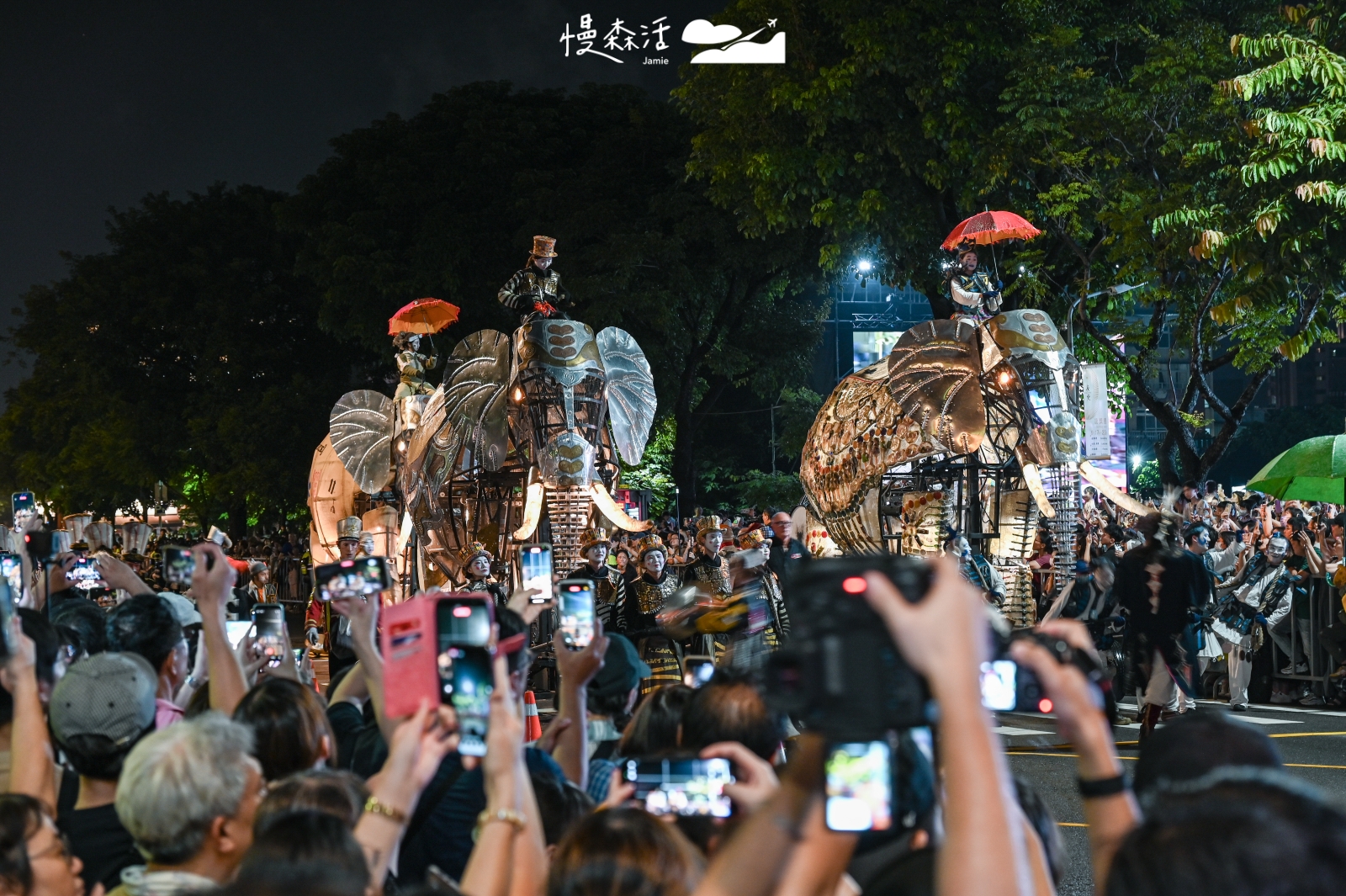 台北直擊「大象來了」3巨型機械象遊行士林,9/6還有一場免費看