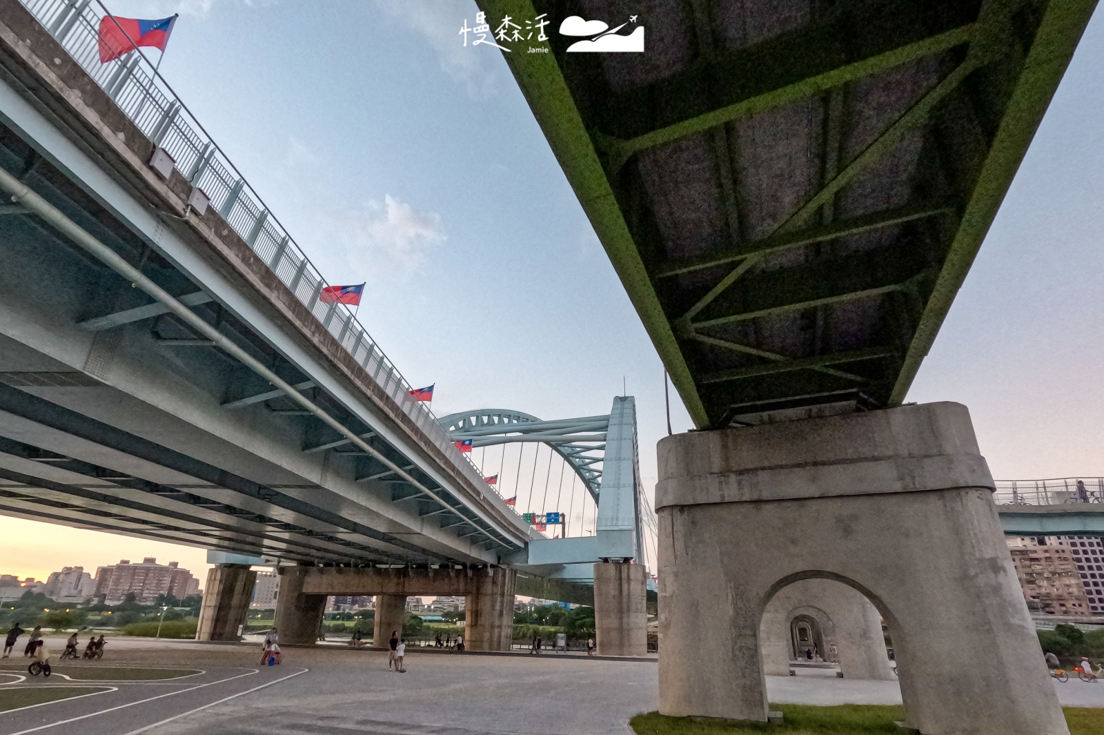 新北市永和區 綠光河岸公園端 中正橋與川端橋