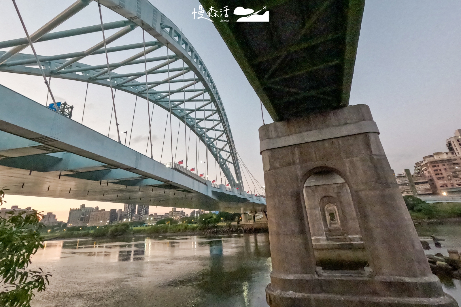 新北市永和區 綠光河岸公園端 中正橋與川端橋