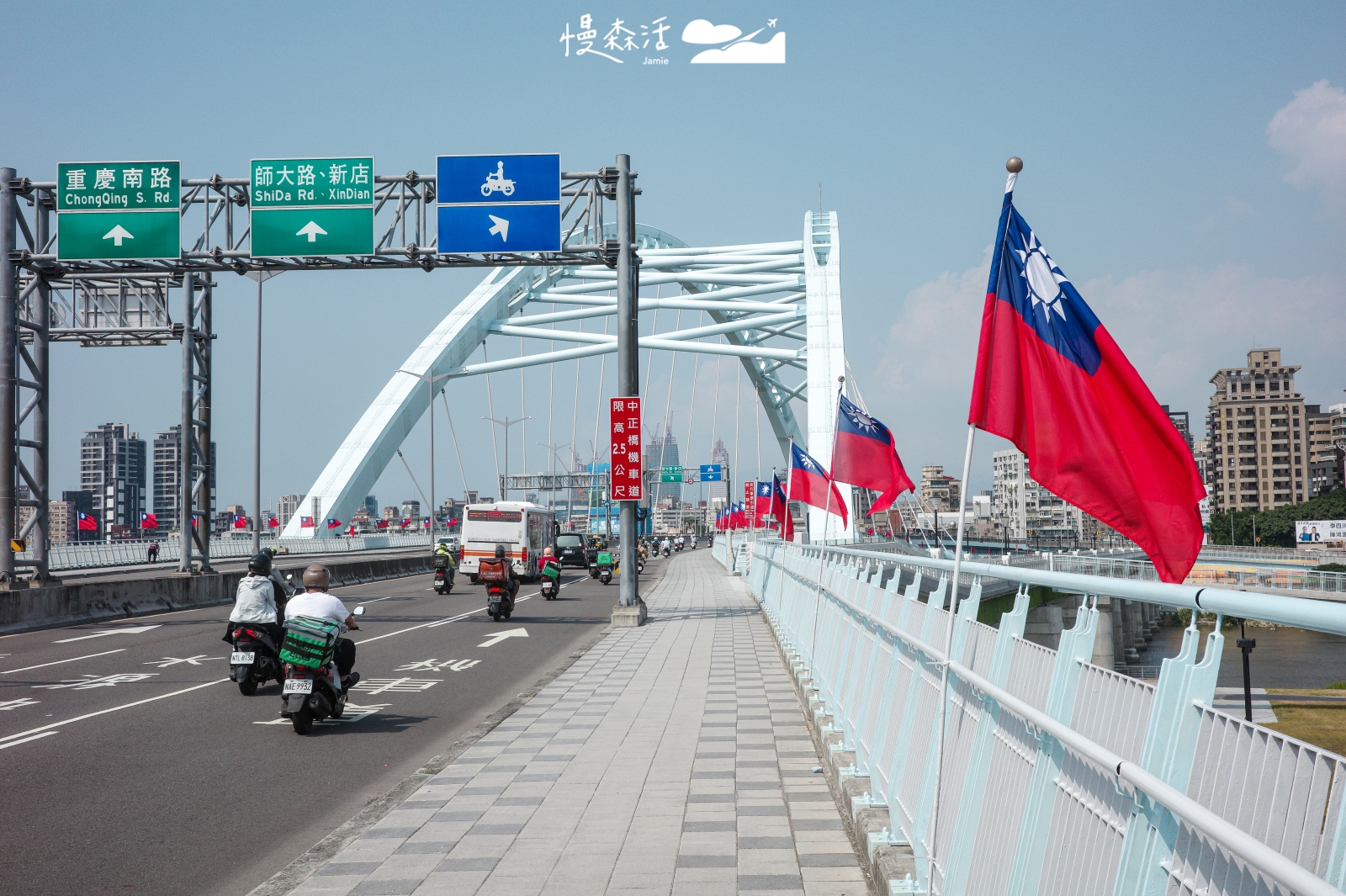 台北市中正橋上 往古亭方向